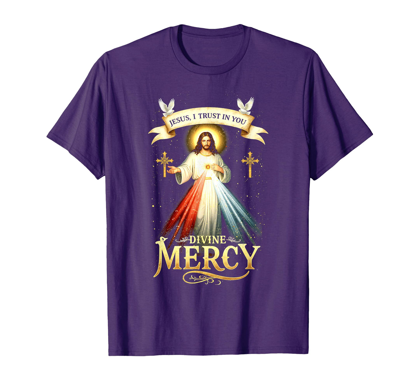 Jesus I Trust In You Divine Mercy Catholic Christian Jesus T-Shirt