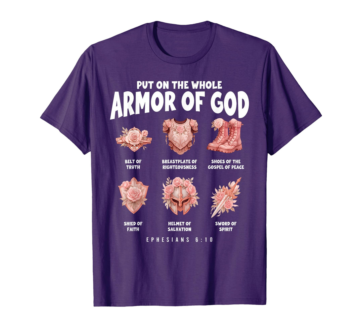 Vintage Armor of God Christian Faith Religious Camouflage T-Shirt
