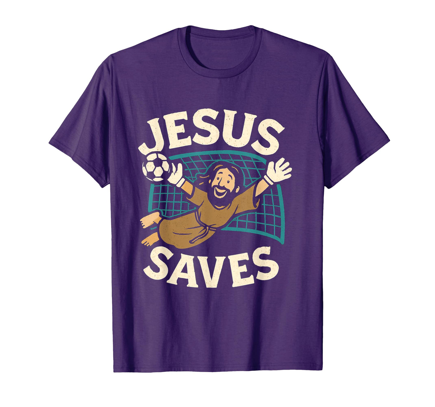 Jesus Saves I Christian Faith I Jesus Soccer Goalkeeper T-Shirt