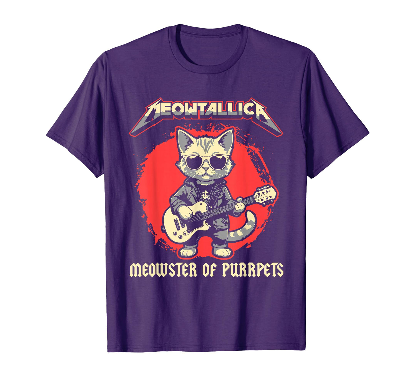 Meowtallica Meowster Of Purrpets - Funny Cat T-Shirt