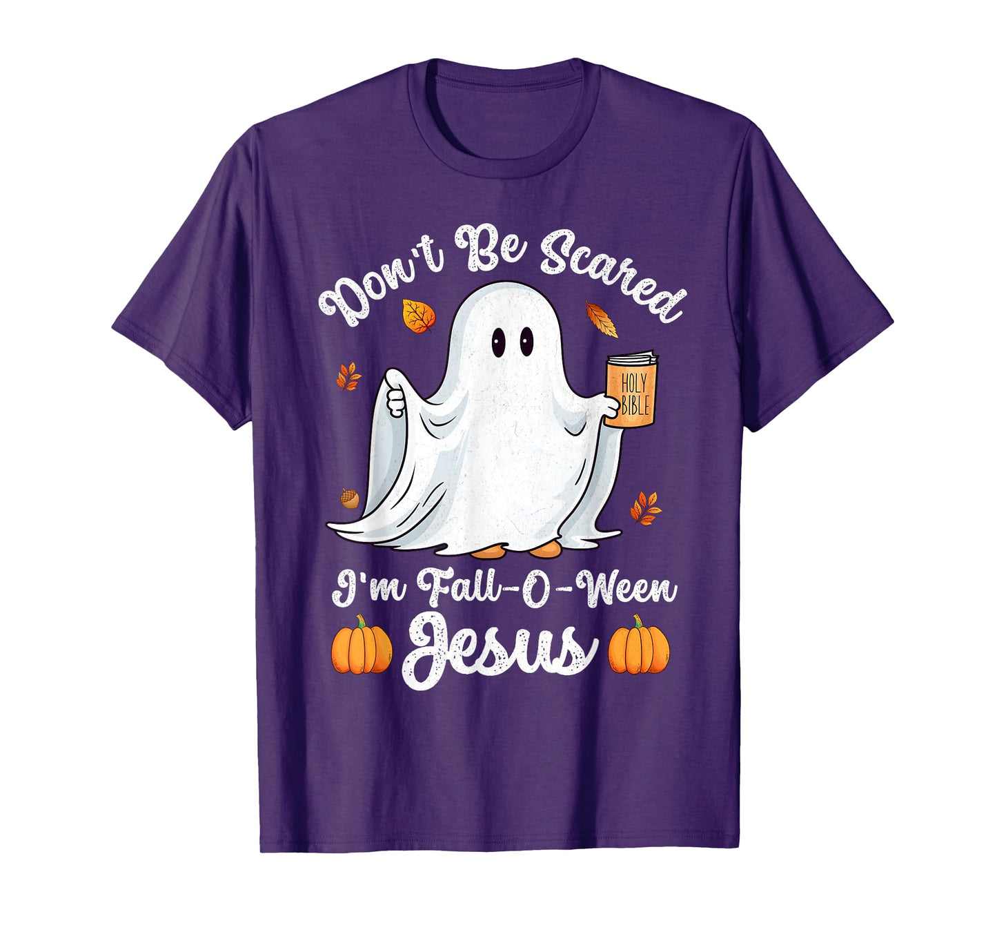 Cute Ghost Christian Halloween Fall-O-Ween Jesus Pumpkin T-Shirt
