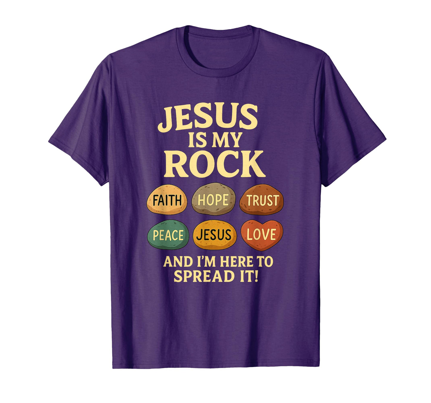 Jesus is My Rock Christian Faith Bible Verse Shirt T-Shirt