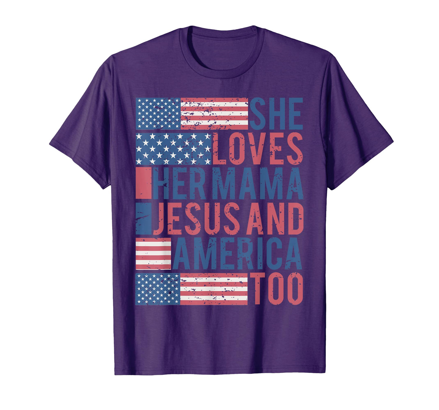 She's A Good Girl Loves Her Mama Jesus & America Too T-Shirt