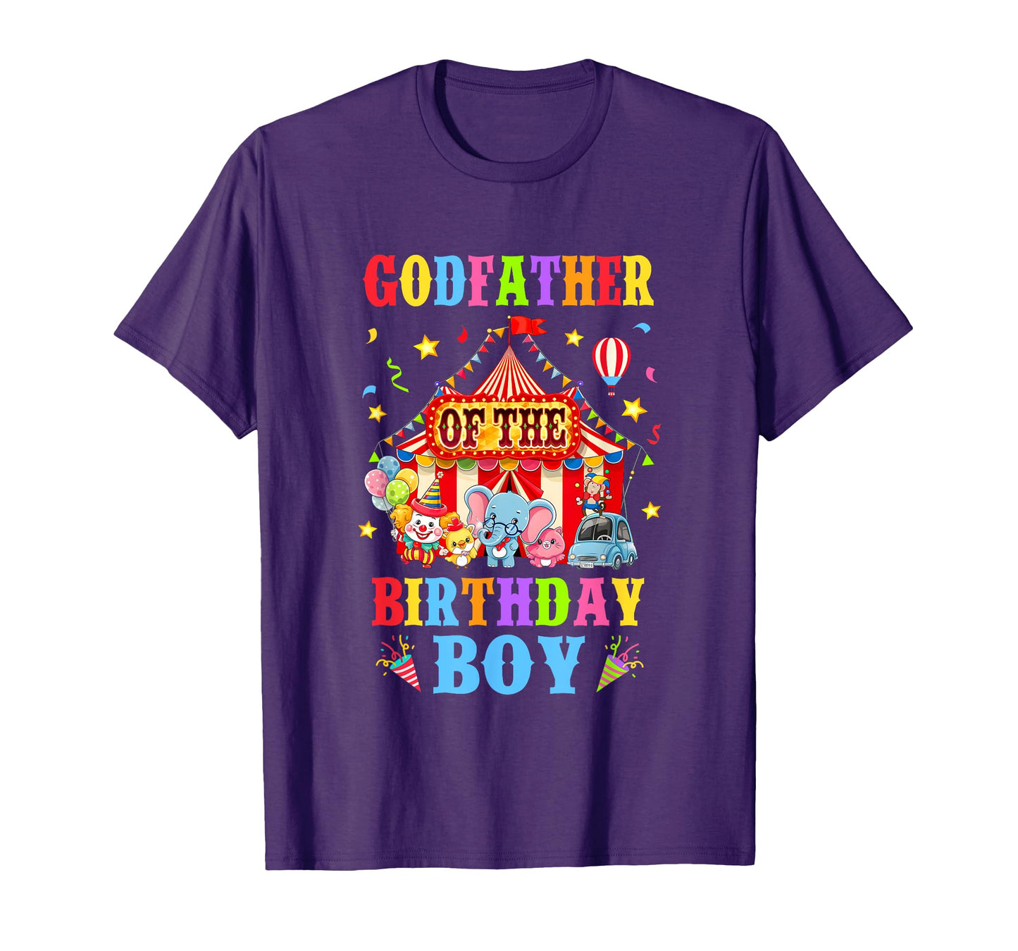 Godfather Of The Birthday For Boy Circus Carnival Theme T-Shirt