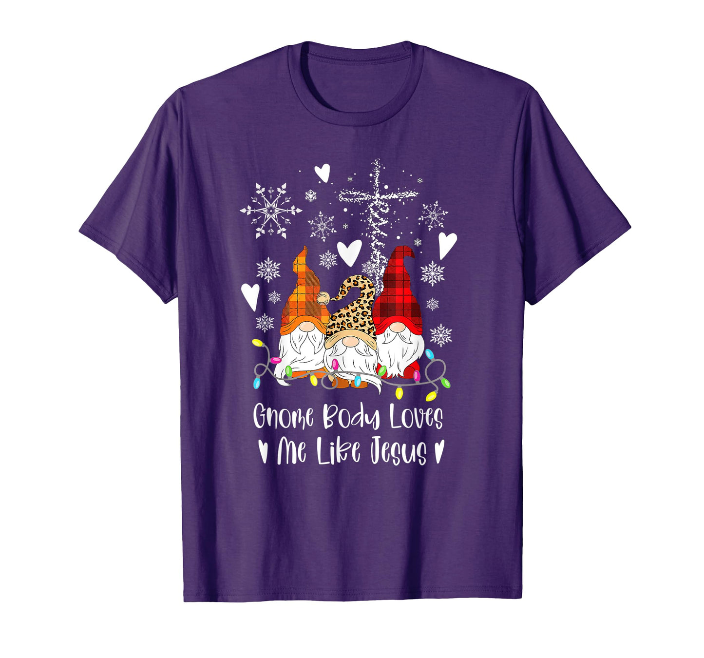 Gnome Christmas Gnome Body Loves Like Jesus Gnomes T-Shirt