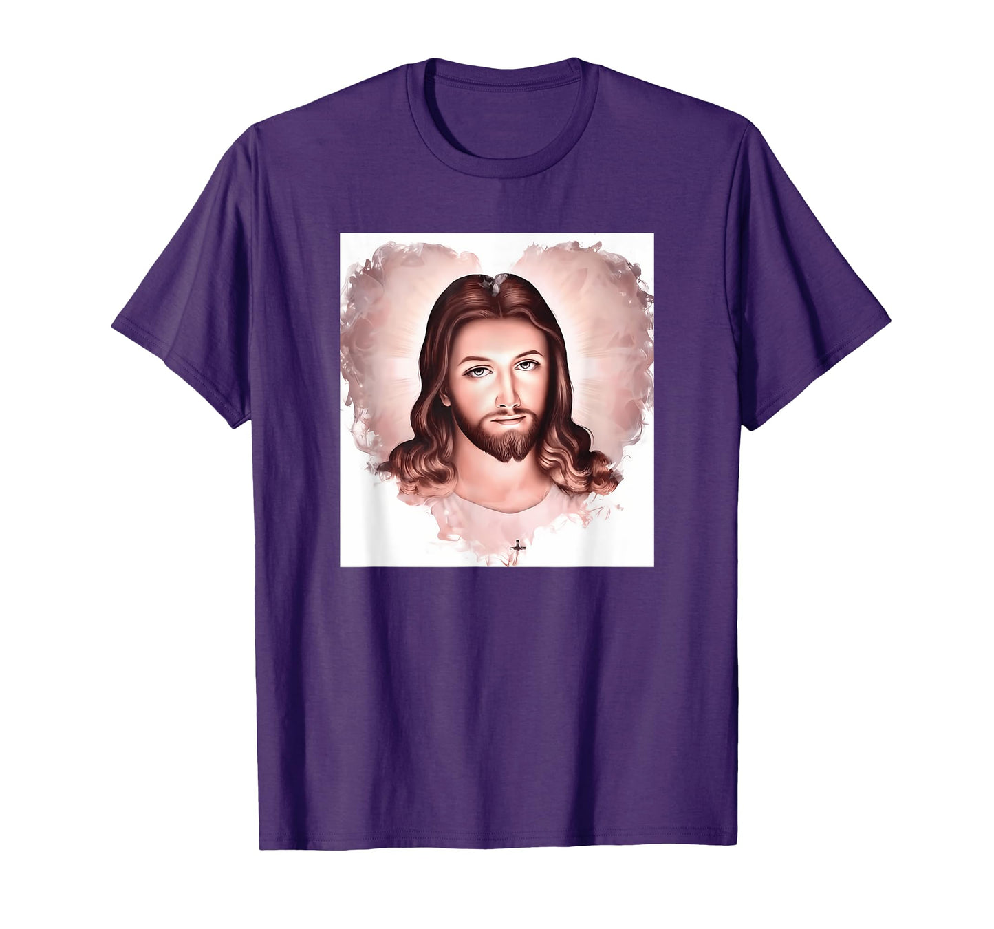 Funny The Face of Jesus Christ in A Heart Shape T-Shirt