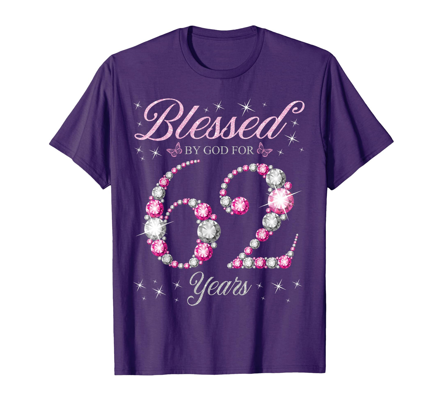 Blessed By God For 62 Years Old 62nd Birthday Party T-Shirt
