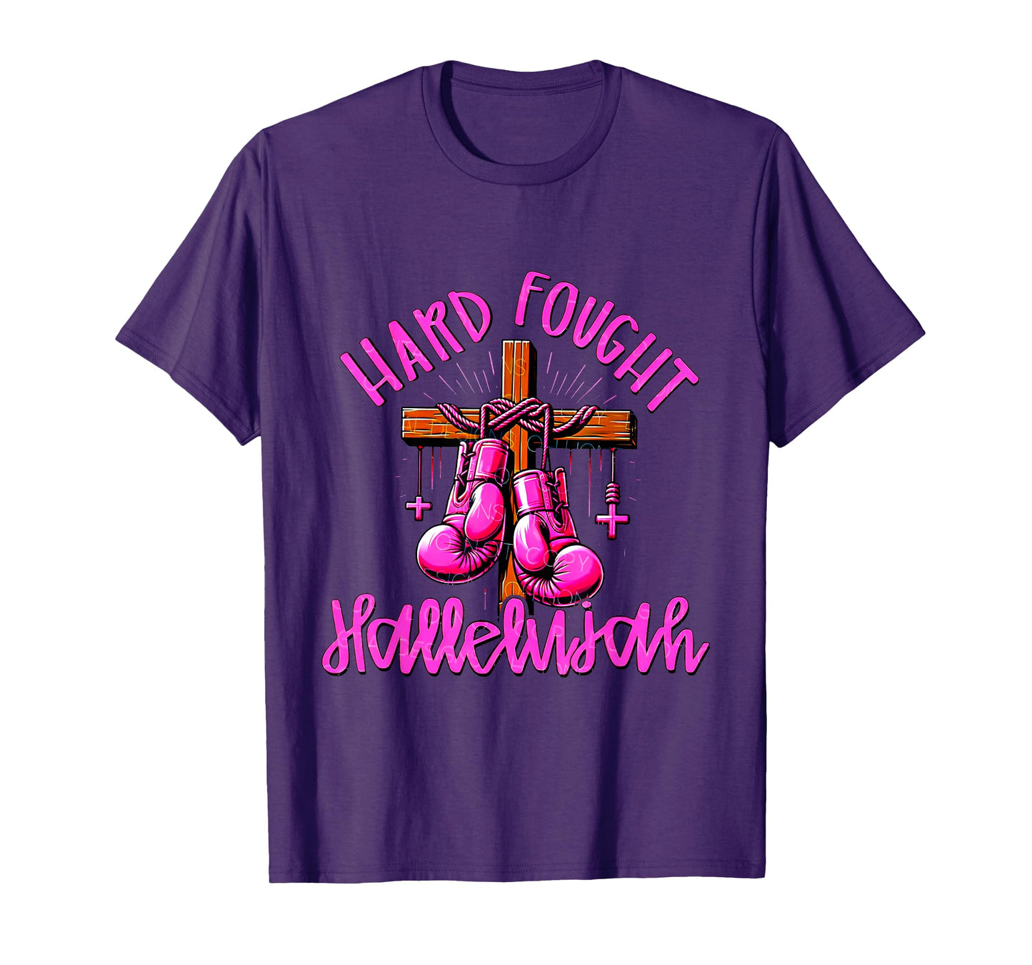 Hard Fought Hallelujah Jesus Cross T-Shirt