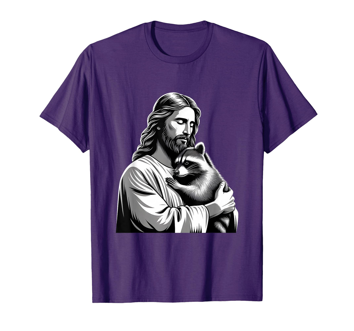 Raccoon Lover Christian Holding Trash God Faith Men Women T-Shirt