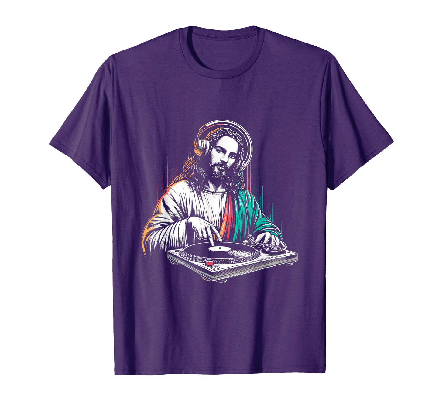 Jesus Christ DJ - Funny Vintage Holy Turntables Music Lover T-Shirt
