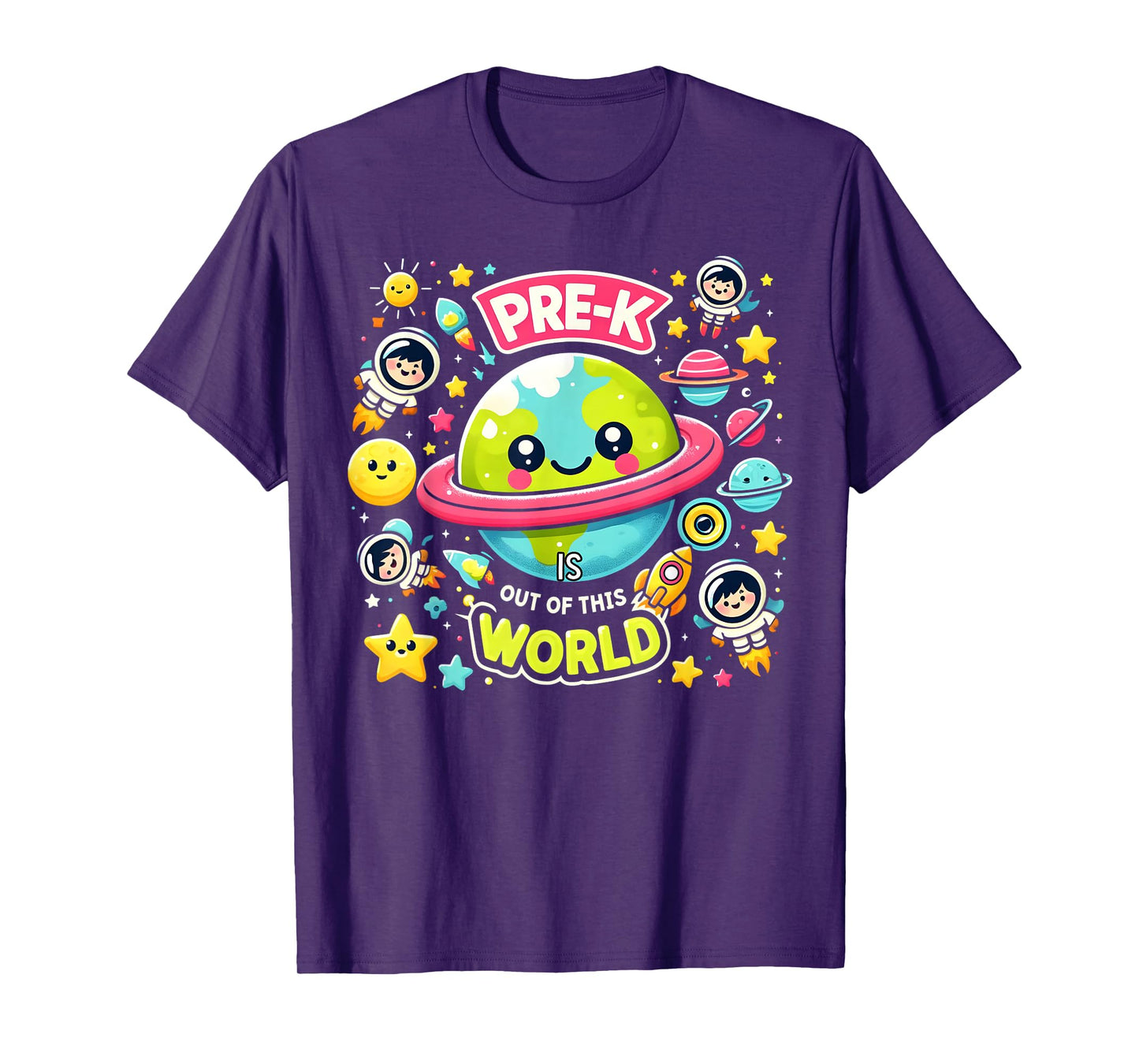 Pre-K Is out Of This World Space Planets Teacher T-Shirt