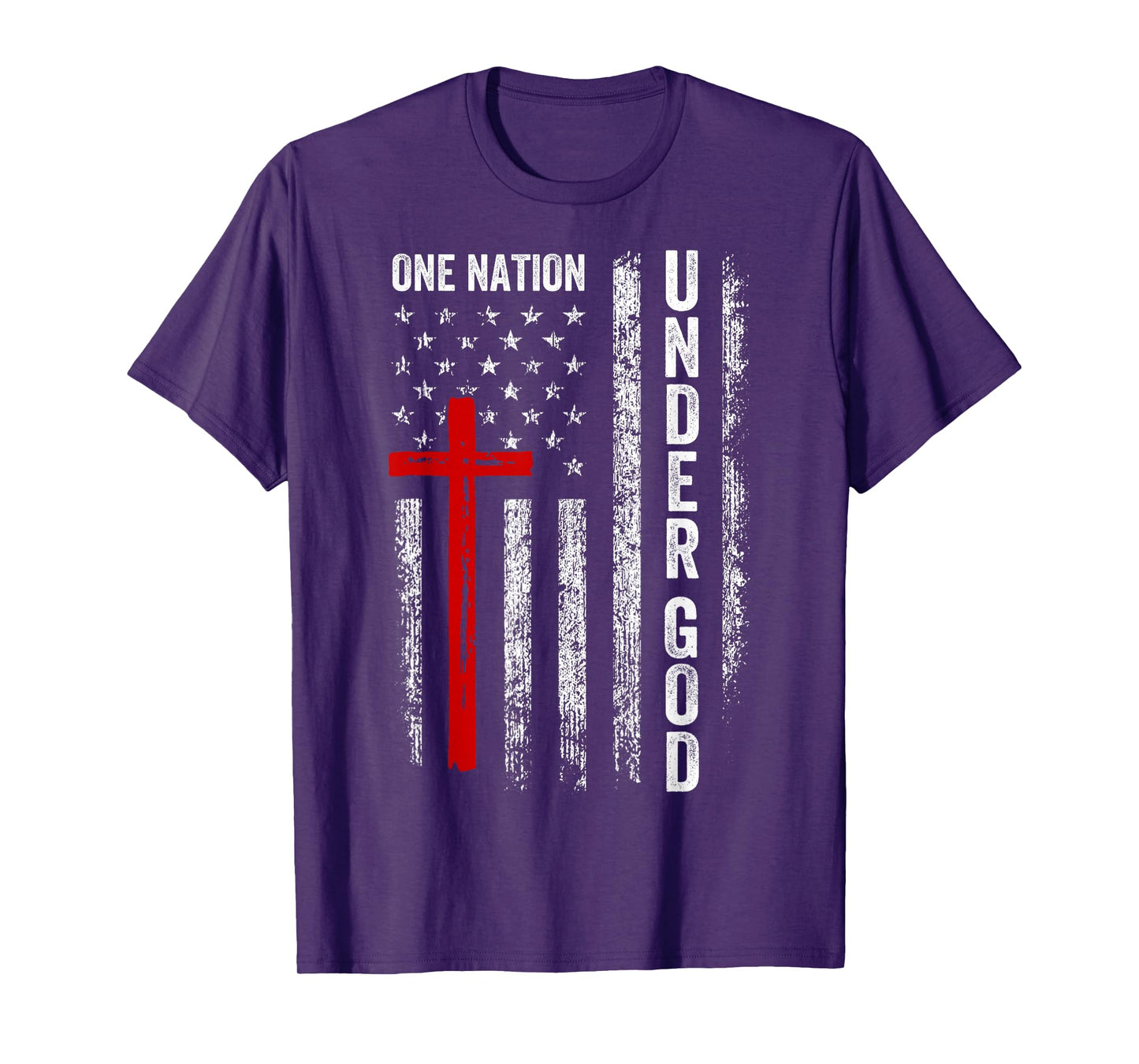 USA Flag Christian Faith Family Freedom Dad Men 4th Of July T-Shirt