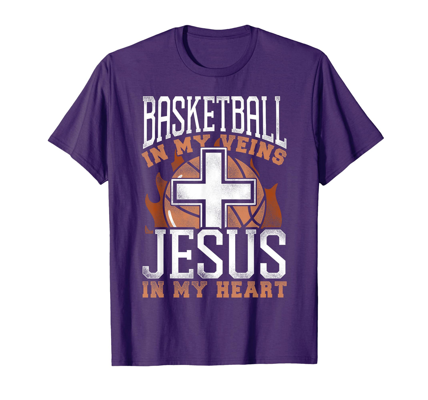 Basketball Bball Jesus Faith Christian Basketball In My T-Shirt