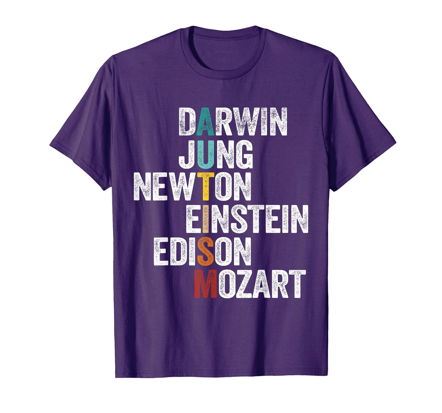 Autism Awareness Darwin Jung Newton Einstein Edison Mozart T-Shirt