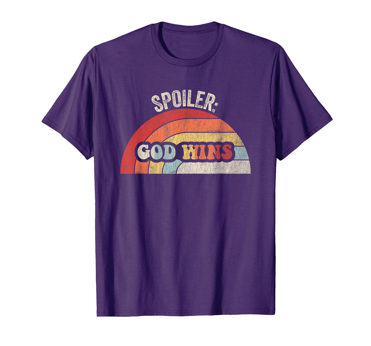 Spoiler God Wins Retro Rainbow Positive T-Shirt