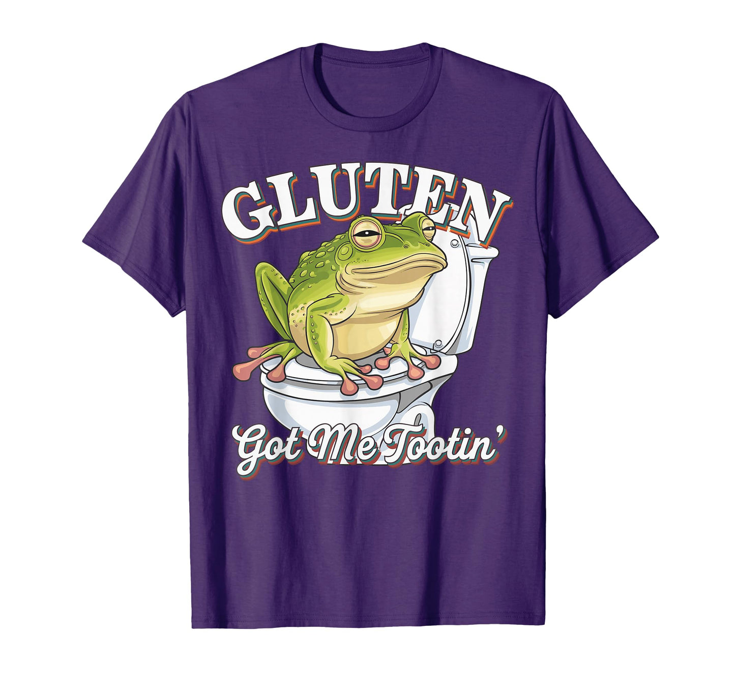 Gluten Got Me Tootin, Funny Gluten Fart Frog T-Shirt