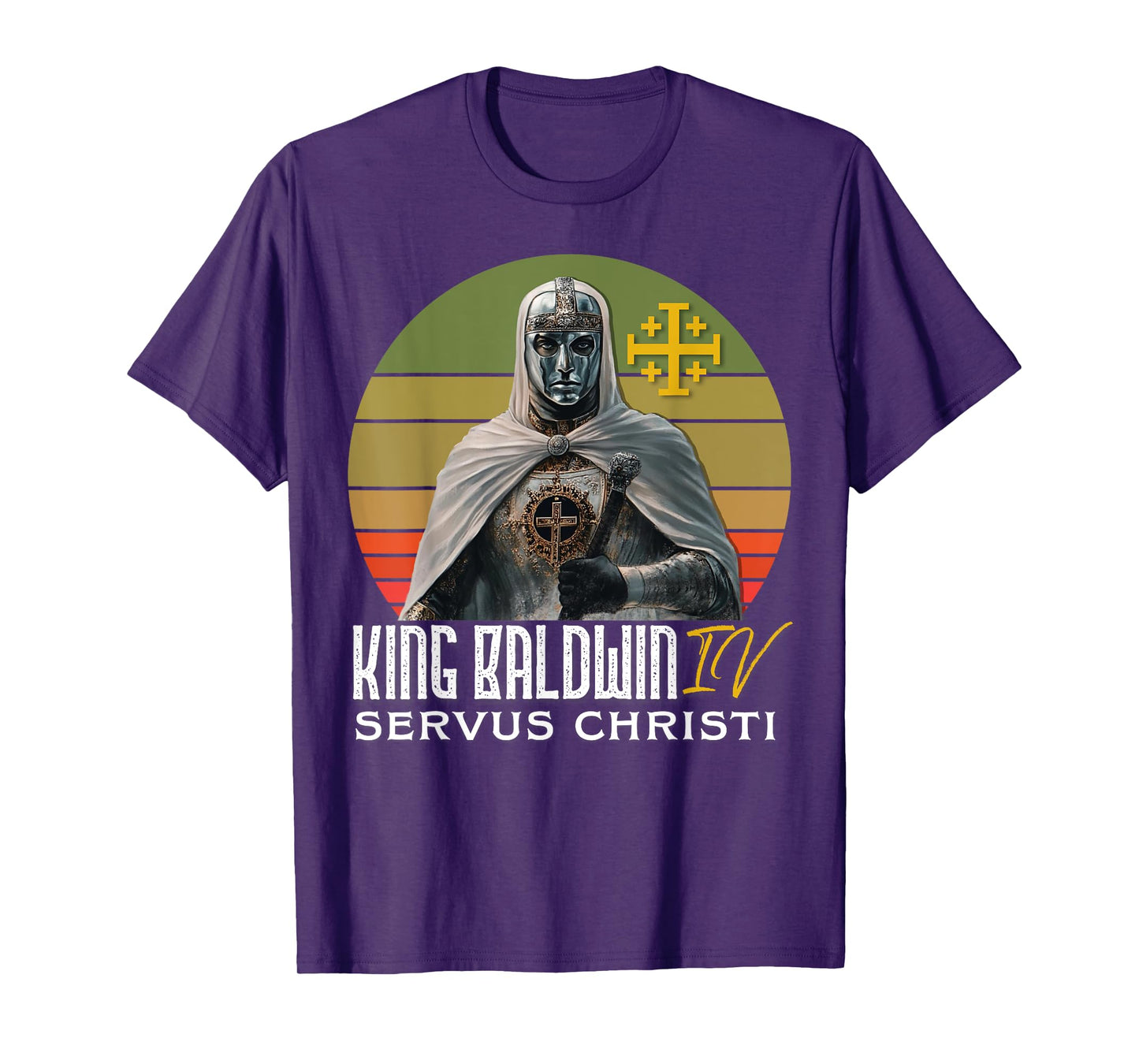King Baldwin IV Jerusalem Cross Catholic T-Shirt