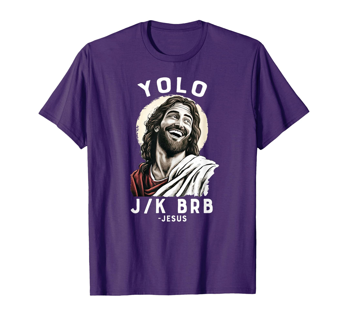 Team Jesus 28:6 Funny Christian Easter Jesus YOLO JK BRB T-Shirt - Black, Small