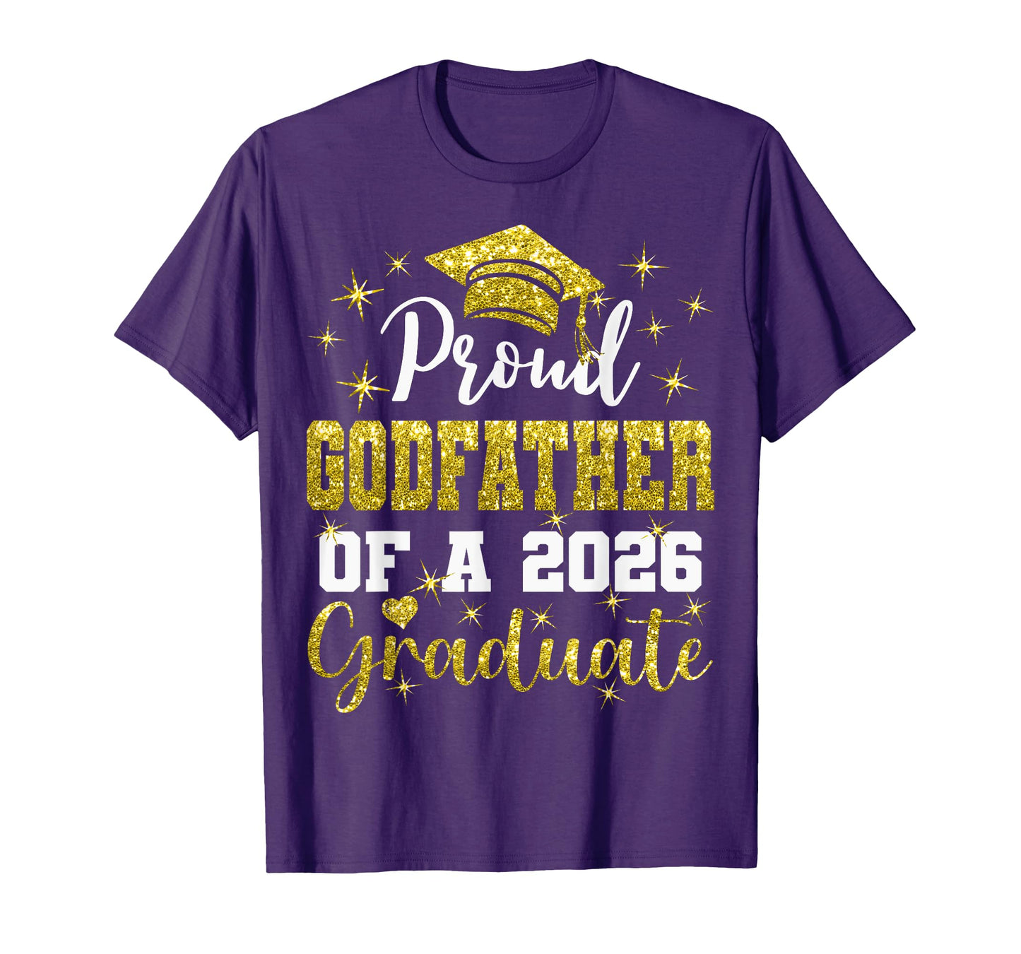 Super Proud Godfather of 2026 Graduate Graduation Family T-Shirt