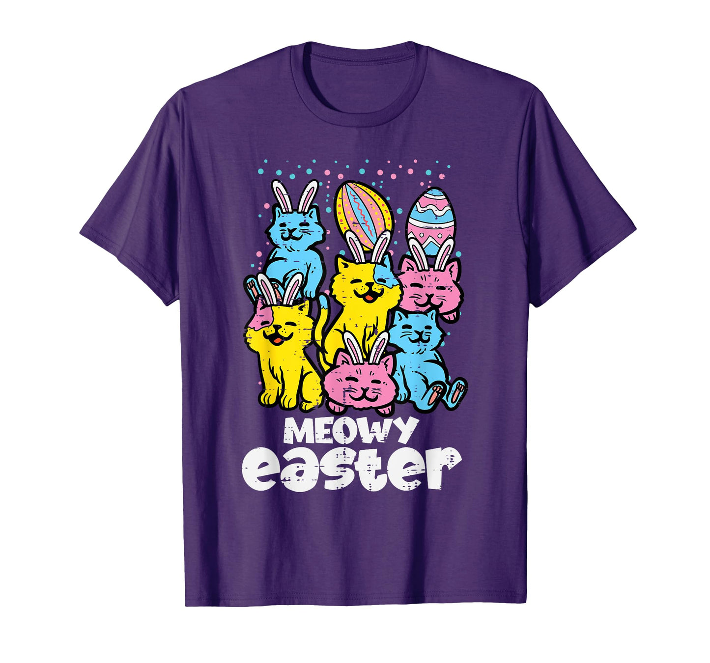 Meowy Easter Bunny Cats Spring Animal Pet Women Girls Kids T-Shirt
