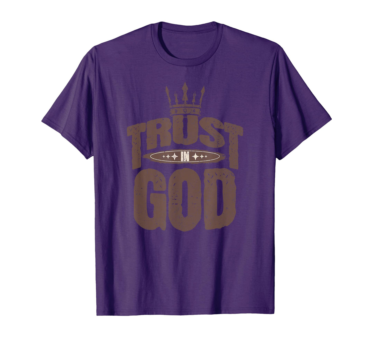 Bold Trust in God With Crown Inspirational Faith tee T-Shirt