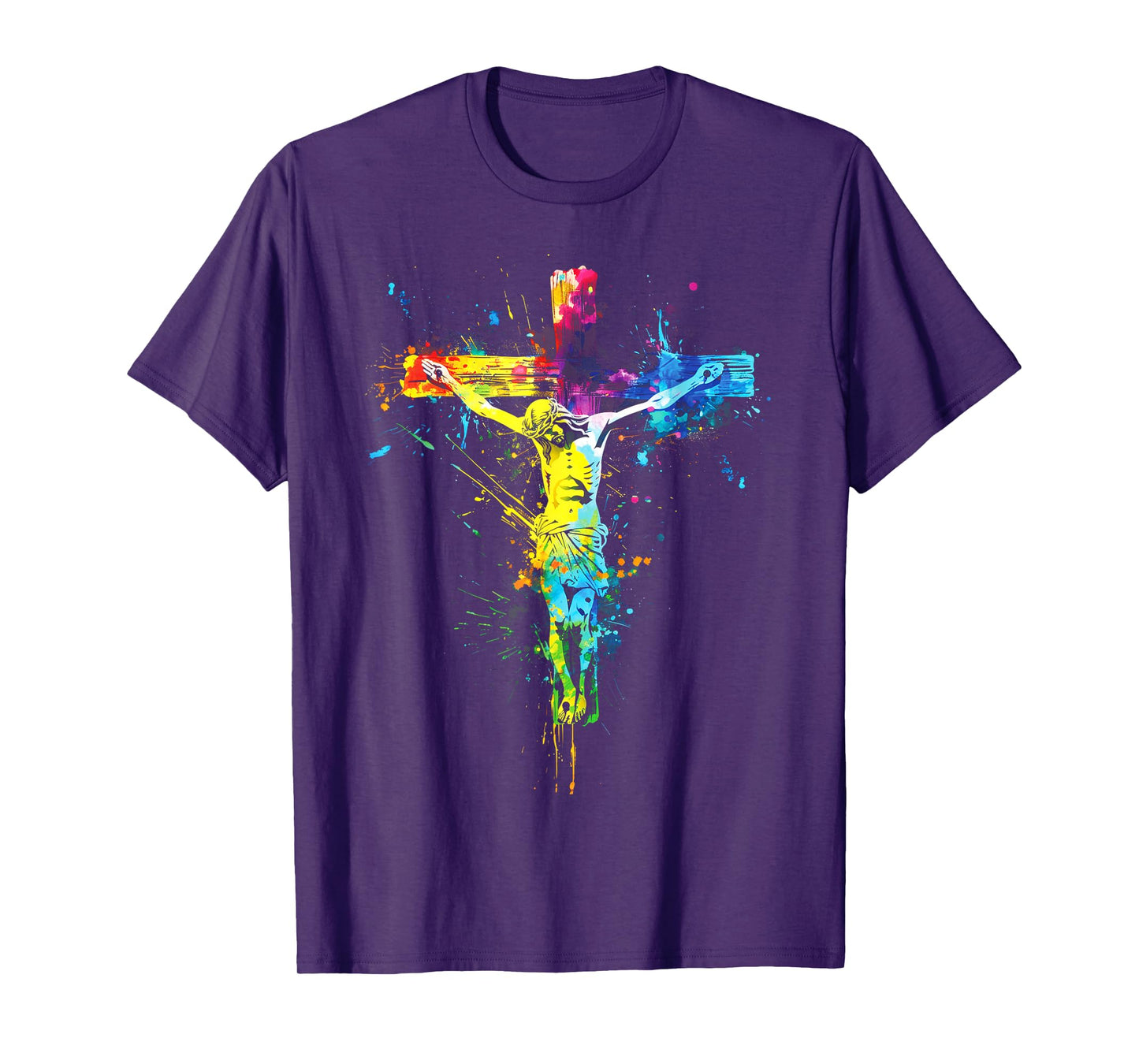 Jesus Cross Christian Watercolor Crucifixion T-Shirt