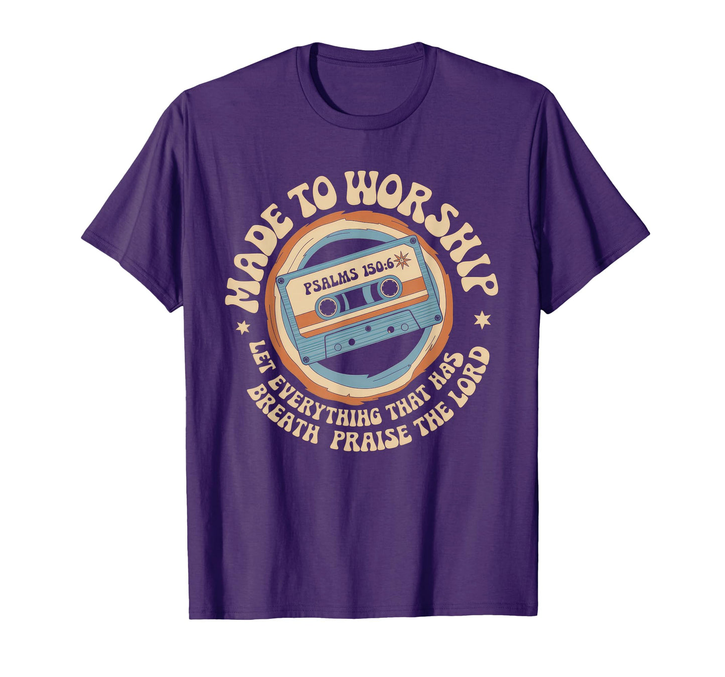 Worship Tshirt Christian Music Retro Cassette Psalms 150:6 T-Shirt
