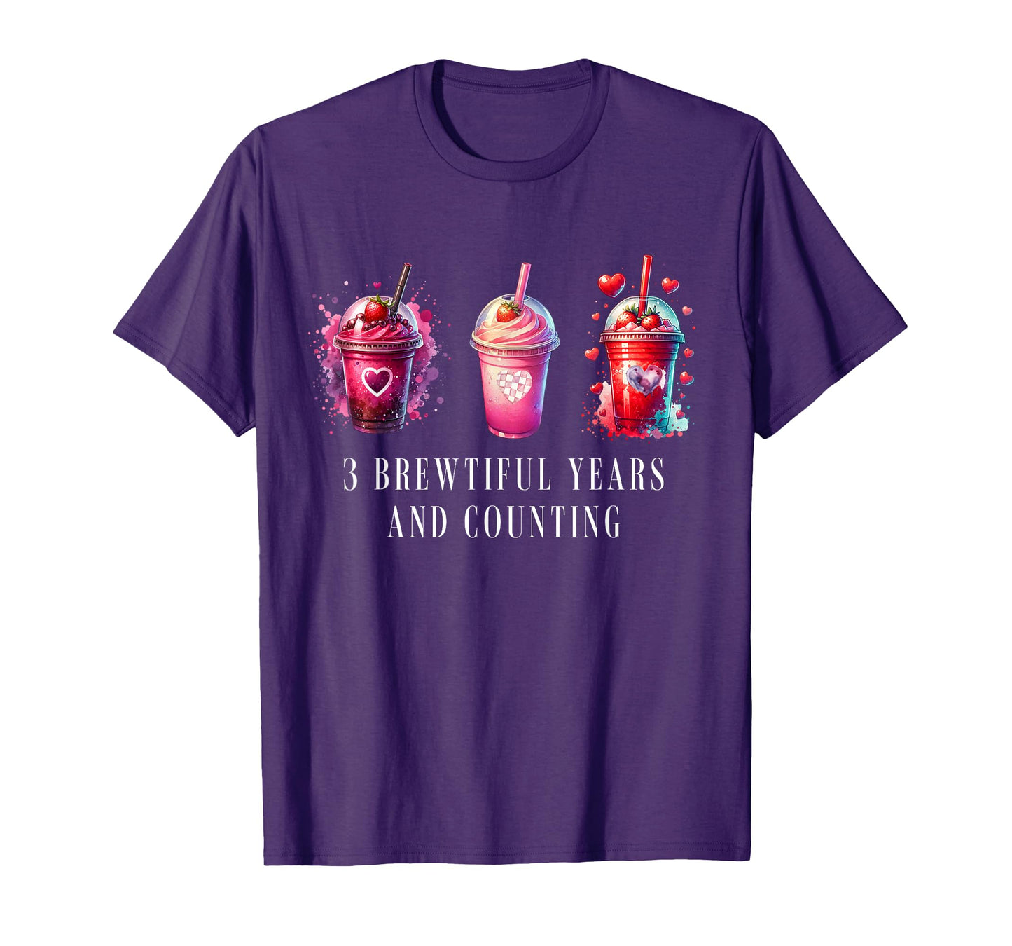 3 Year Work Anniversary Workiversary Frappe Funny 3rd Year T-Shirt