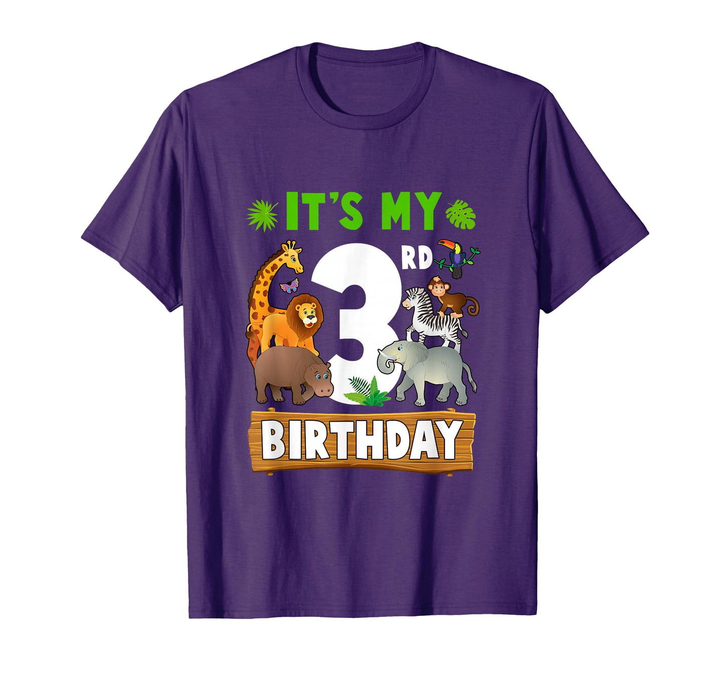 It's My 3Rd Birthday Zoo Jungle Safari 3 Years Old Birthday T-Shirt