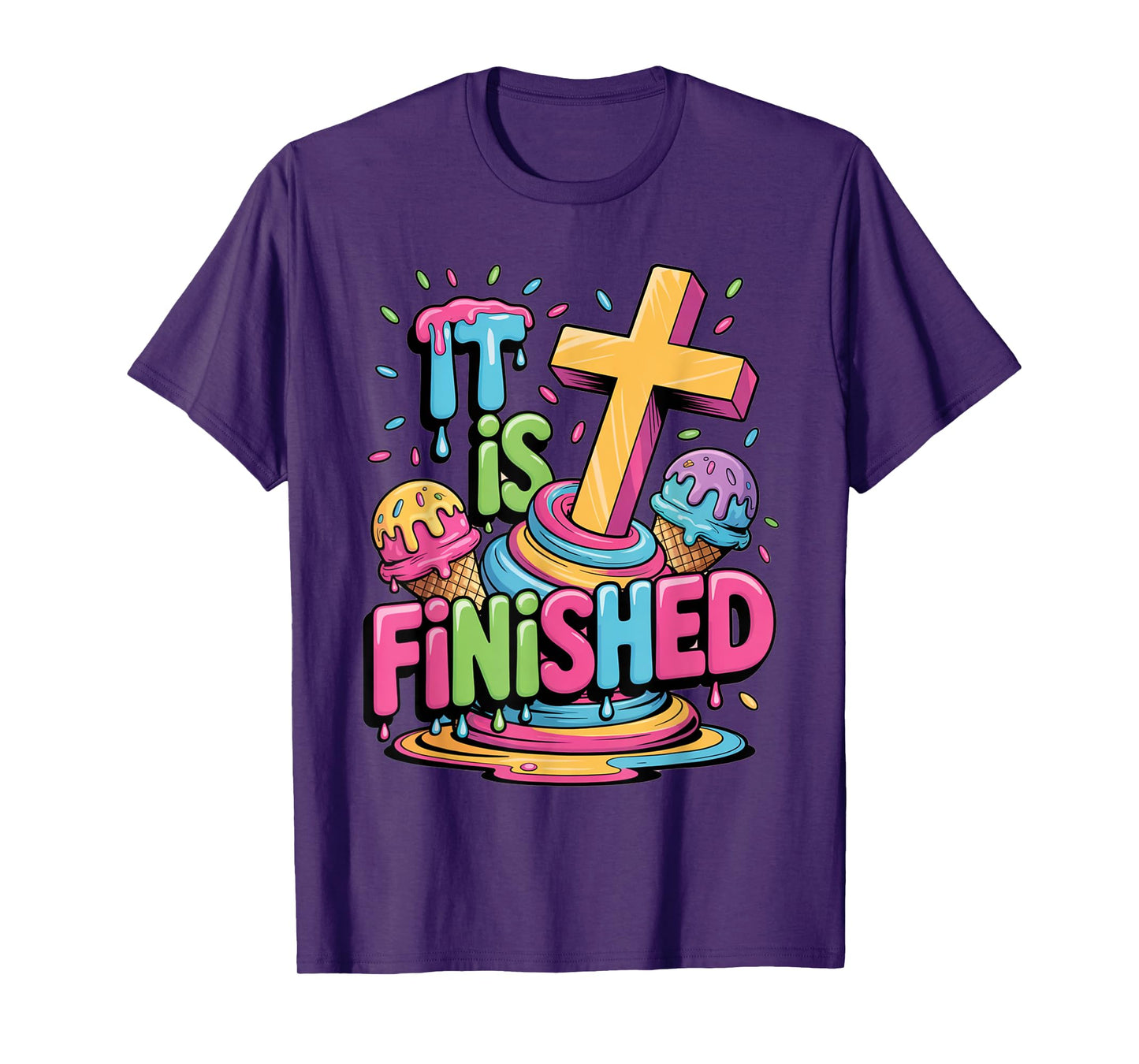 Christian Drip Kids It Is Finished Religious Faith Clothing T-Shirt