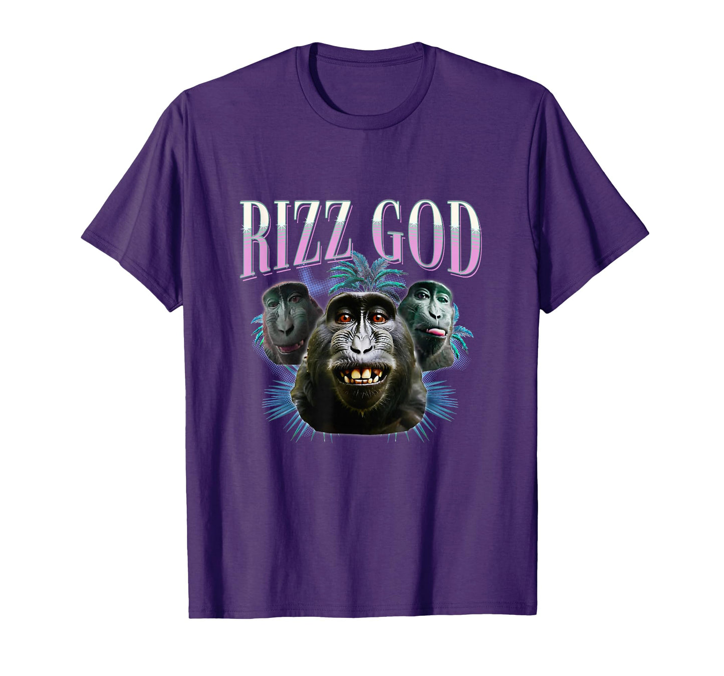 Rizz God Funny Monkey Rizzler Meme Skibidi Sigma Teen Boy T-Shirt