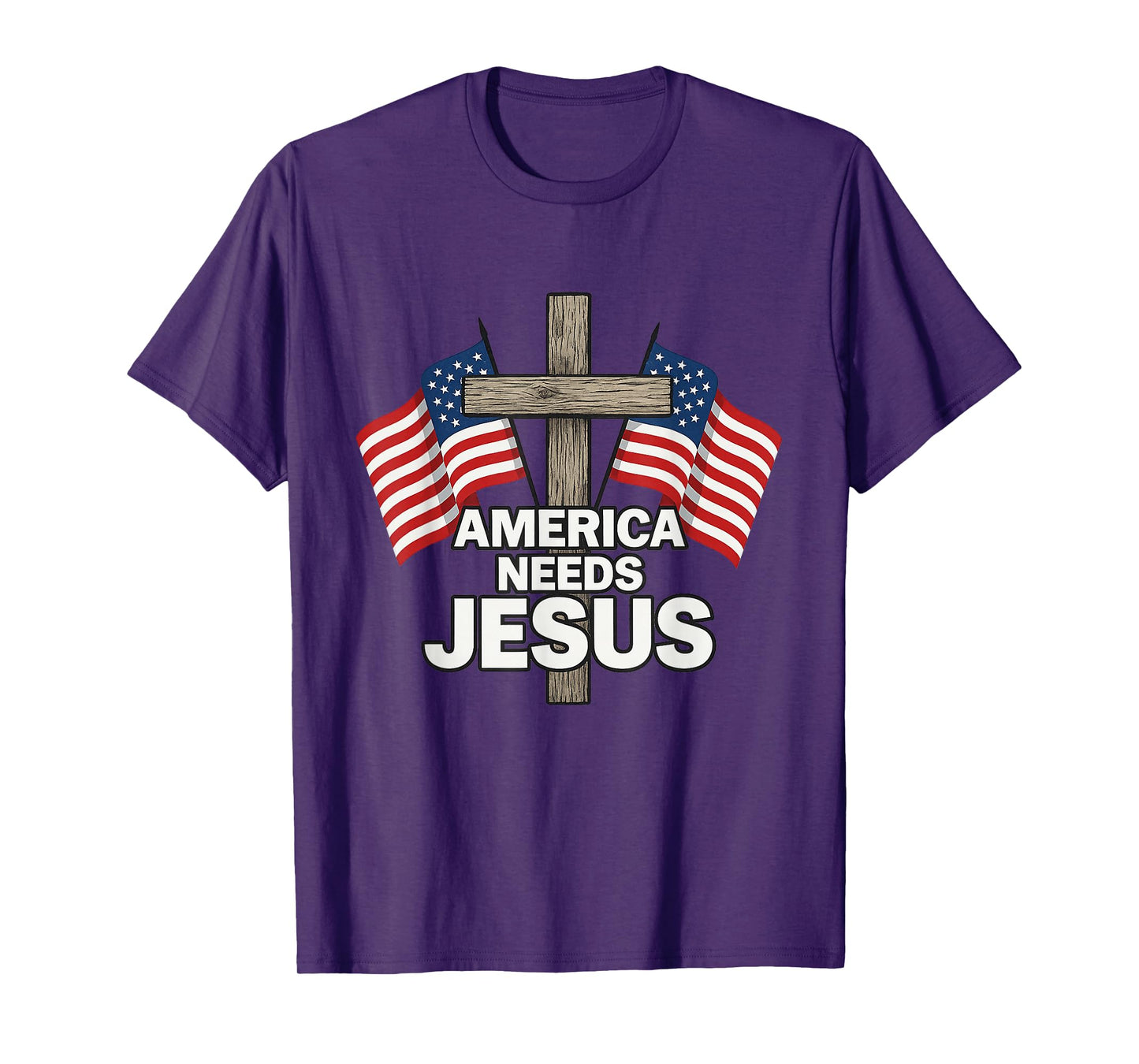 America Needs Jesus Patriotic Christians T-Shirt