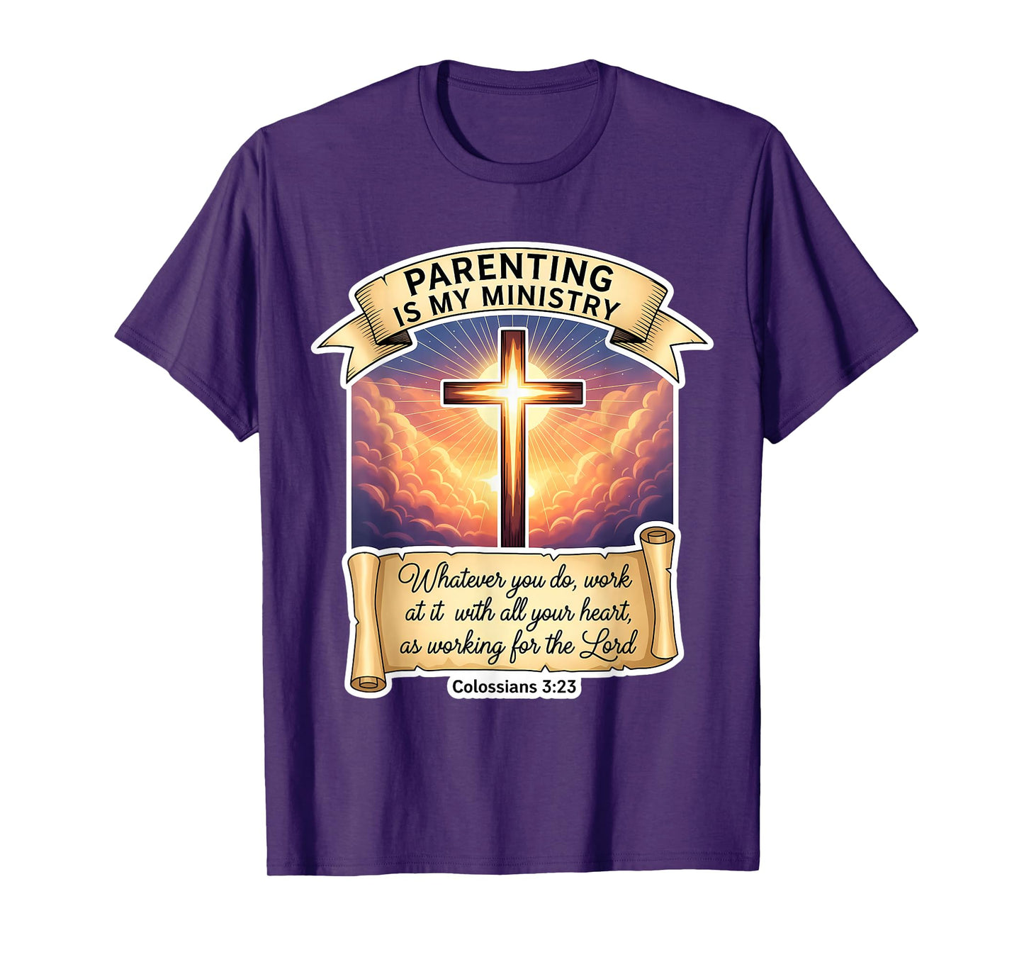 Christian Parenting is My Ministry Father's Day Dad Papa God T-Shirt