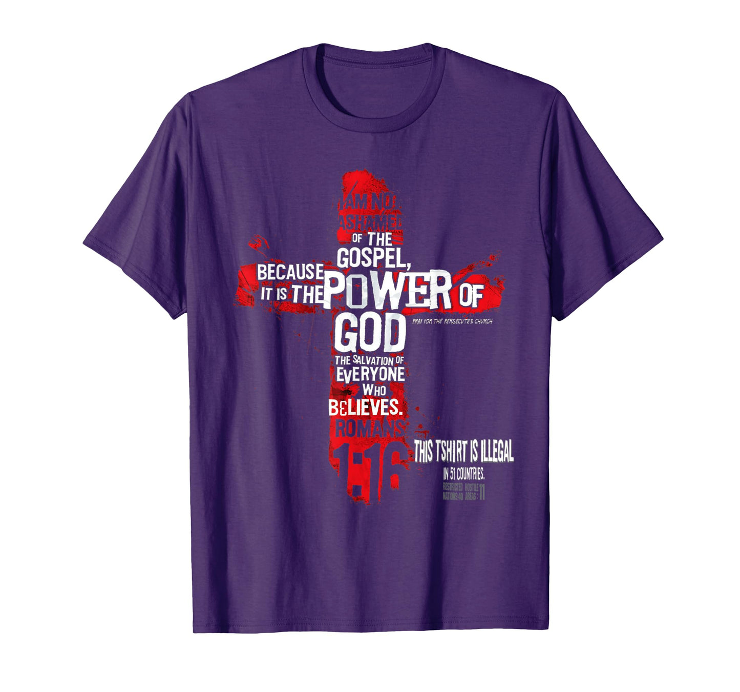 This Shirt is Illegal in 51 Countries Christian Tshirt T-Shirt