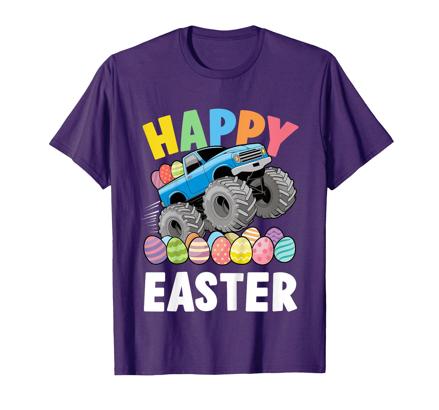 Kids Happy easter monster truck for boys and toddler T-Shirt