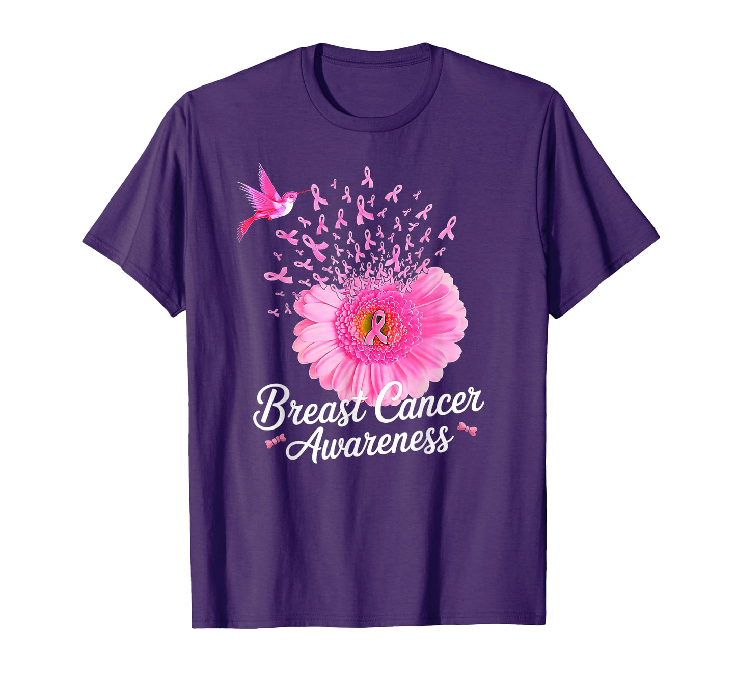 Sunflower Breast Cancer Awareness Pink Ribbon in October T-Shirt