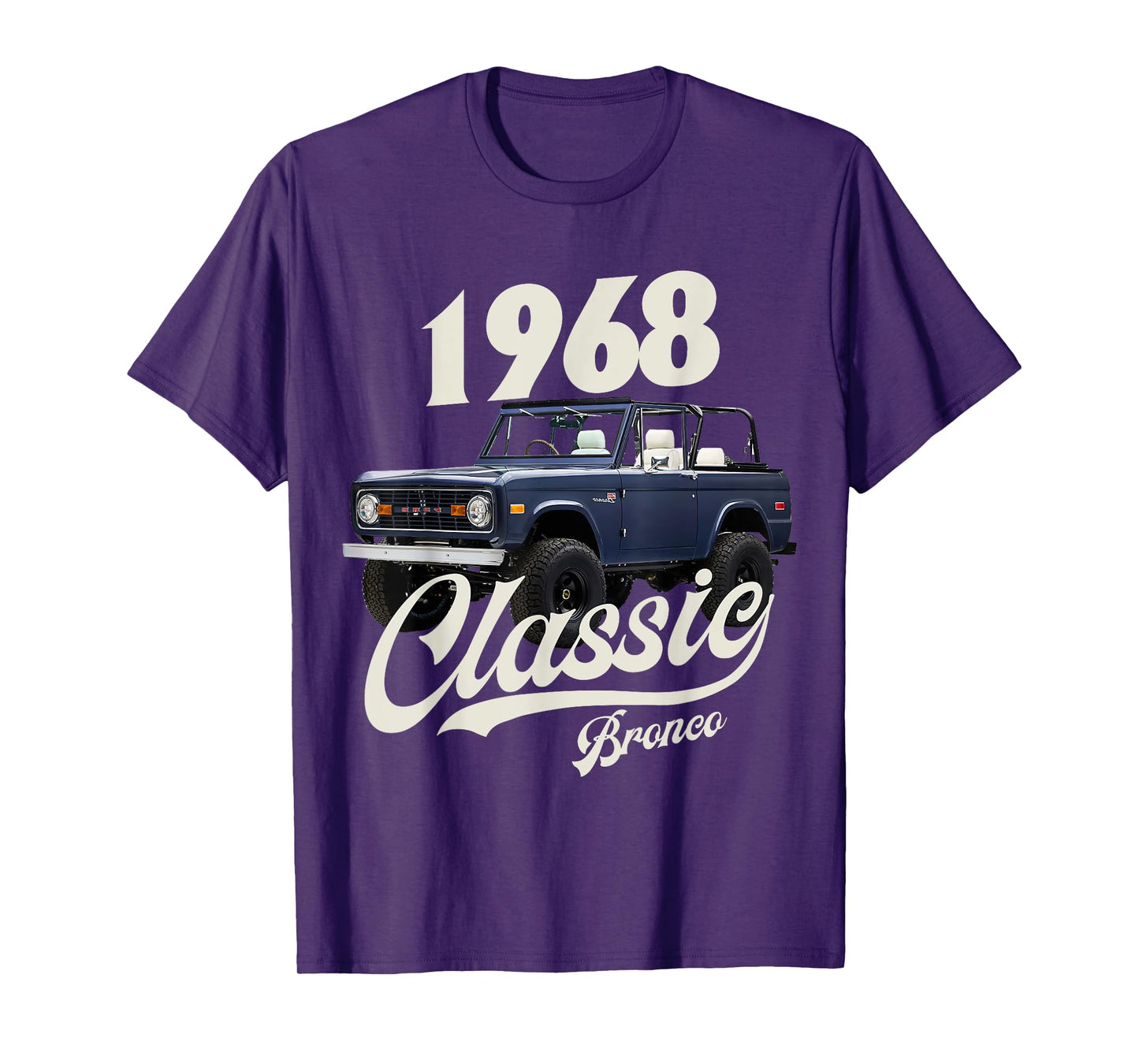 Classic bronco 1968 dark blue T-Shirt, Small, Black