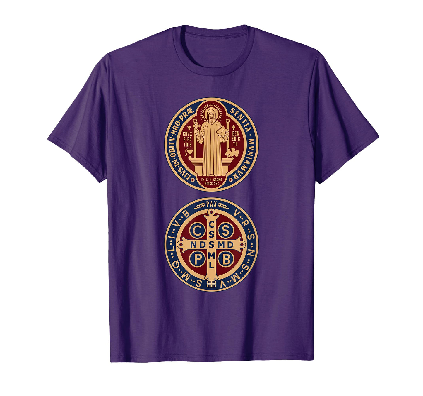 Saint Benedict Sacramental Medal Catholic T-Shirt