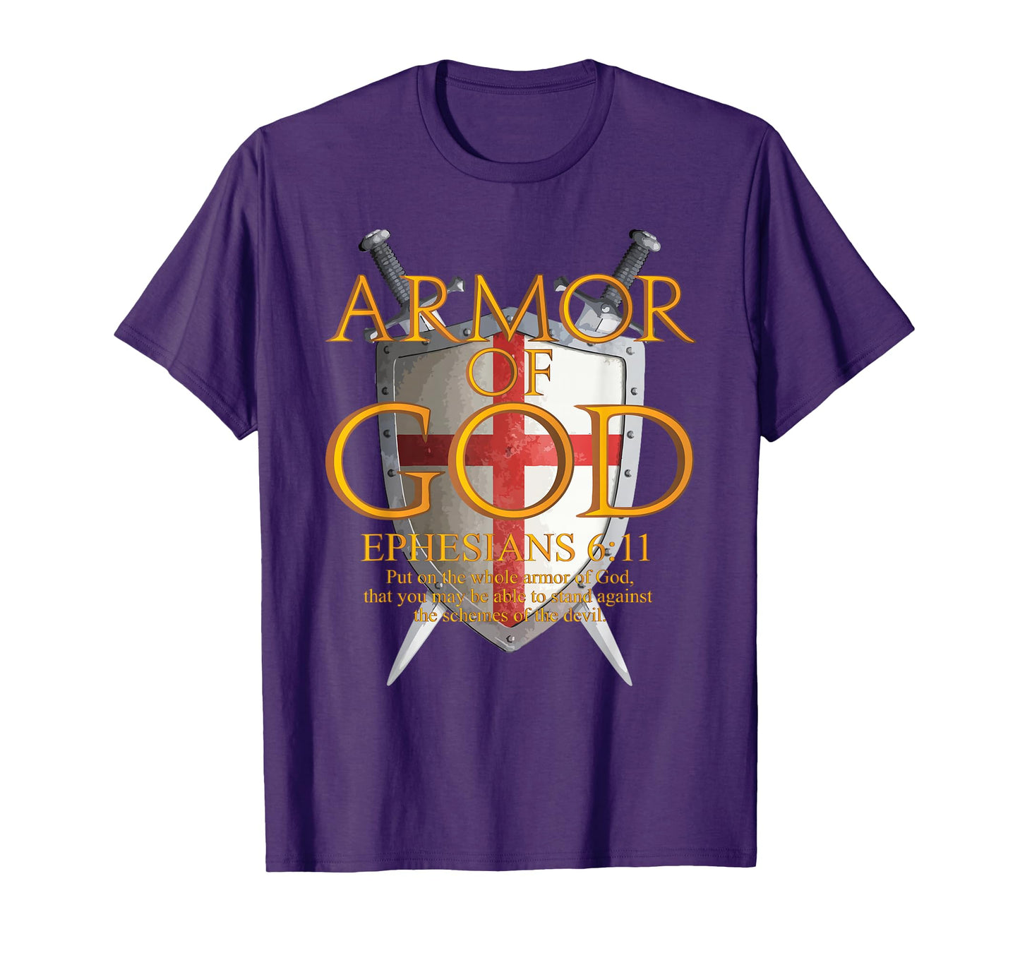 Armor Of God Ephesians Bible Verse Religious Christian Gift T-Shirt