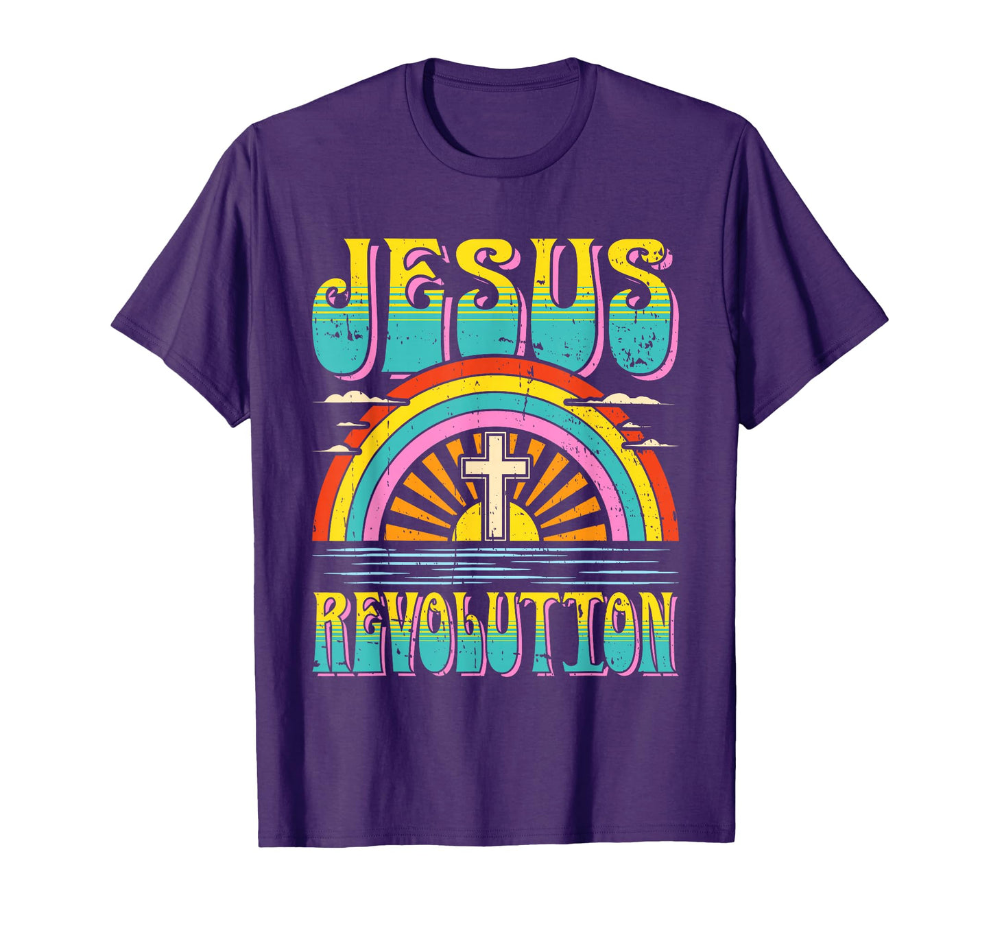 Jesus Revolution Faith Retro Groovy Christian T-Shirt