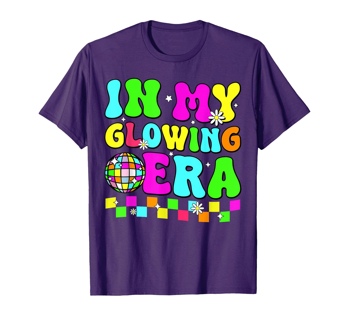 In My Glowing Era Retro Colorful Quote Group Team Tie Dye T-Shirt