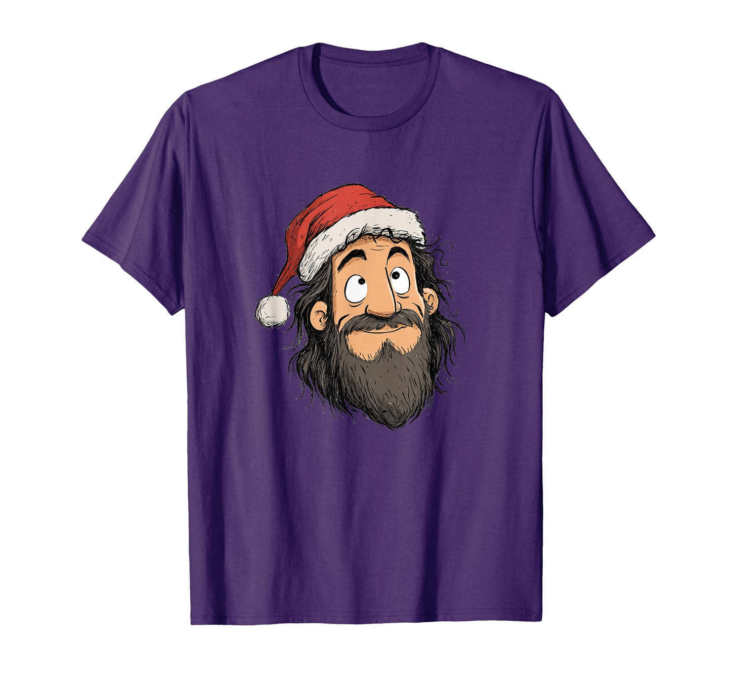 Nice Jesus Christ Face with Festive Hat for Adults and Kids T-Shirt