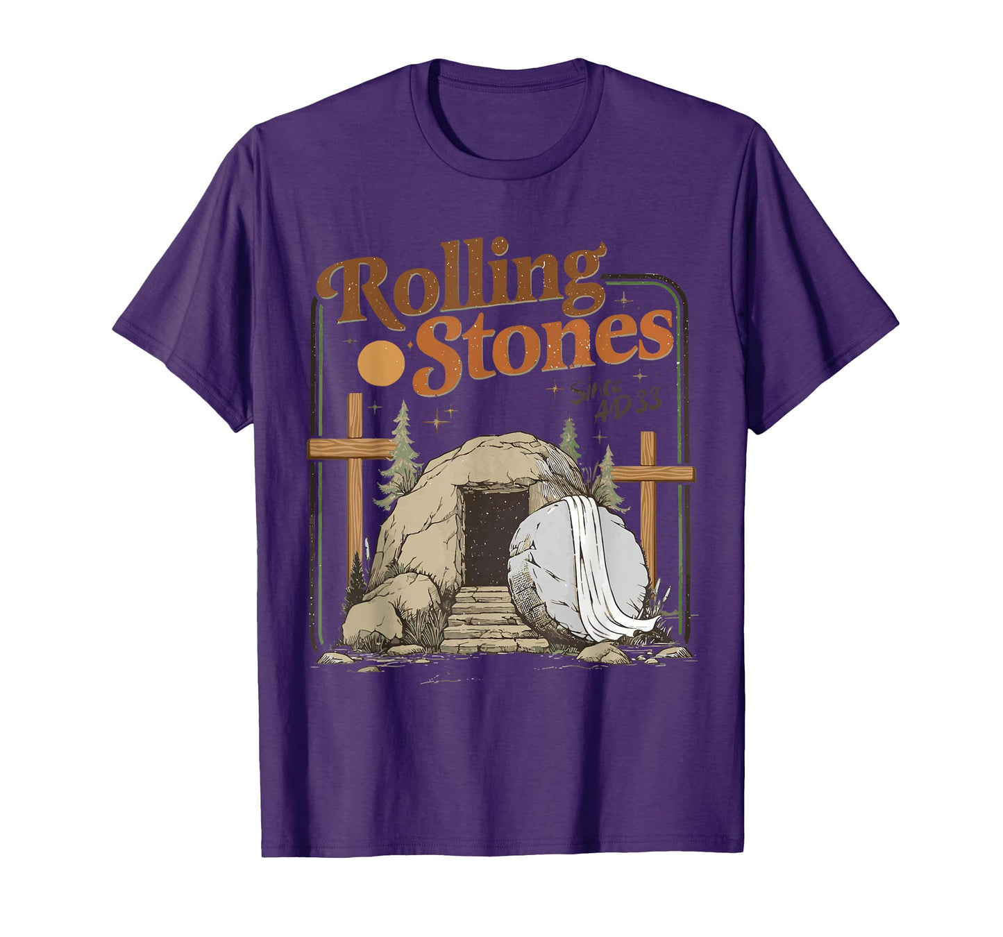The Stone Was Rolled Away He Is Alive Retro Christian Easter T-Shirt