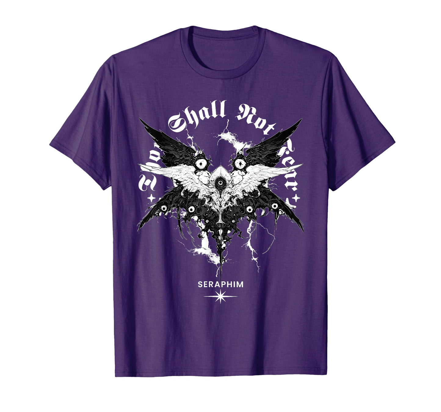 Gothic Seraphim Dark Aesthetic Biblical Angel T-Shirt