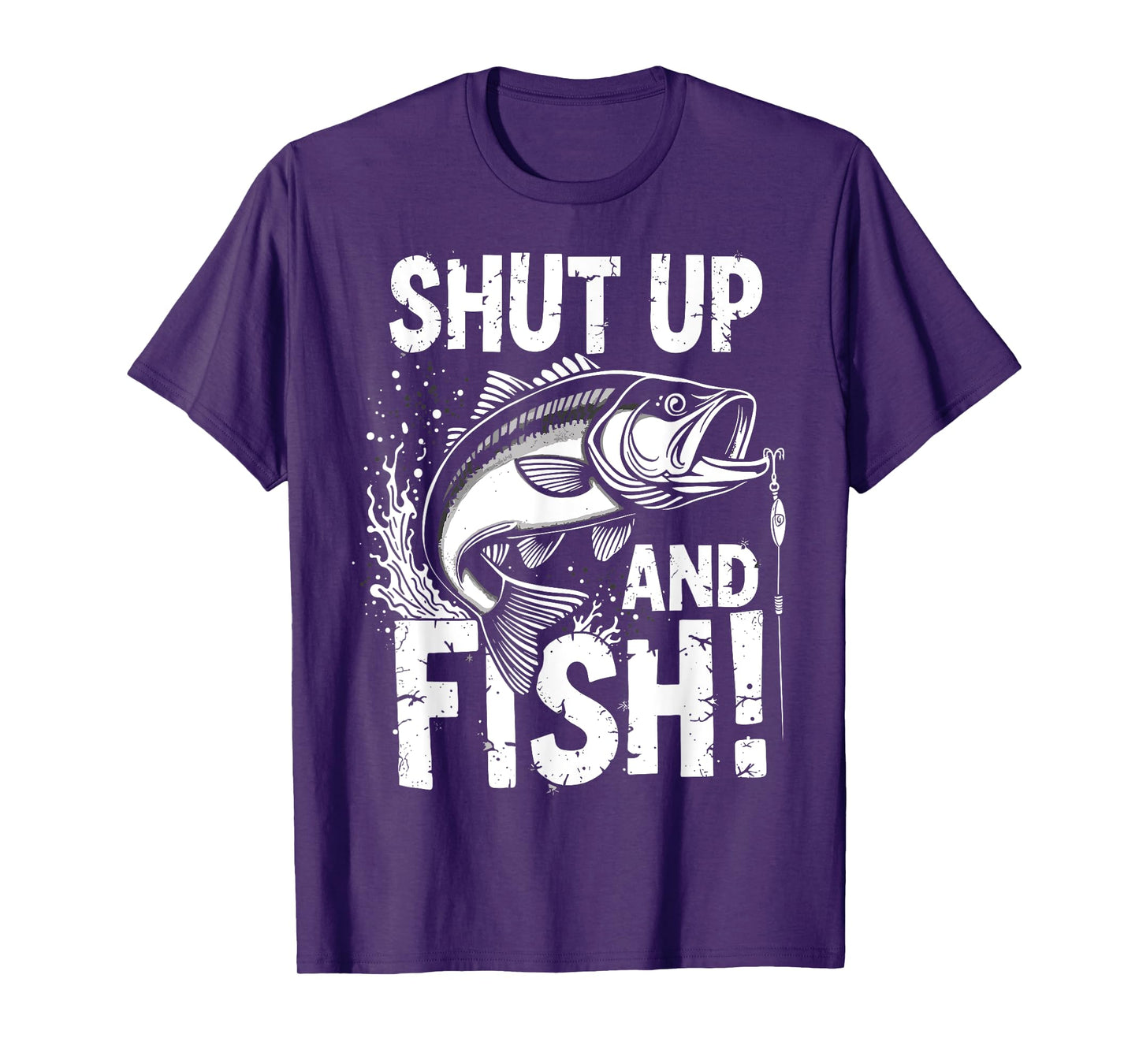 Shut Up & Fish Fisherman Humor Angler Joke Funny Fishing T-Shirt