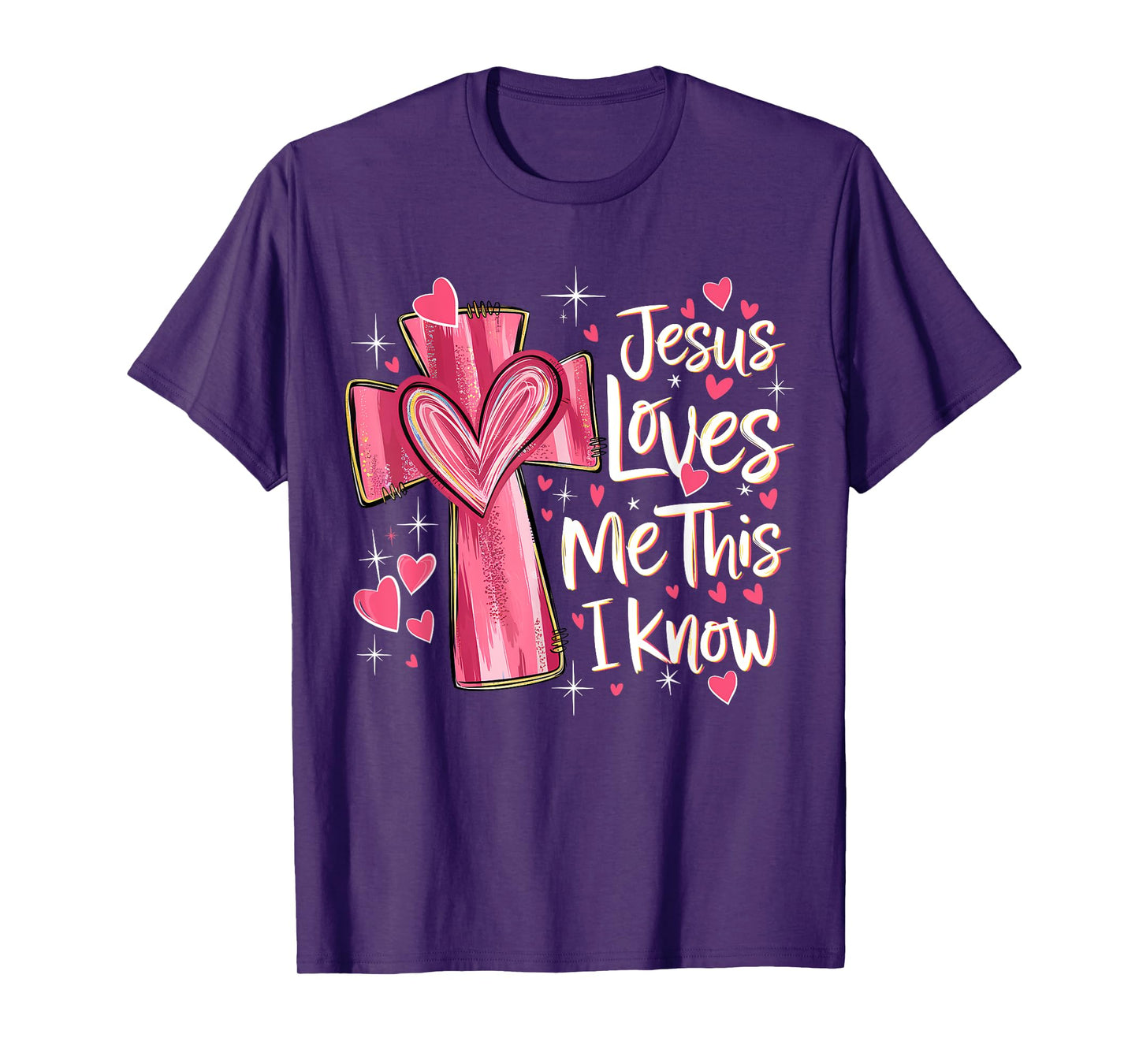 Jesus Loves Me This I Know God Religious Christian Valentine T-Shirt