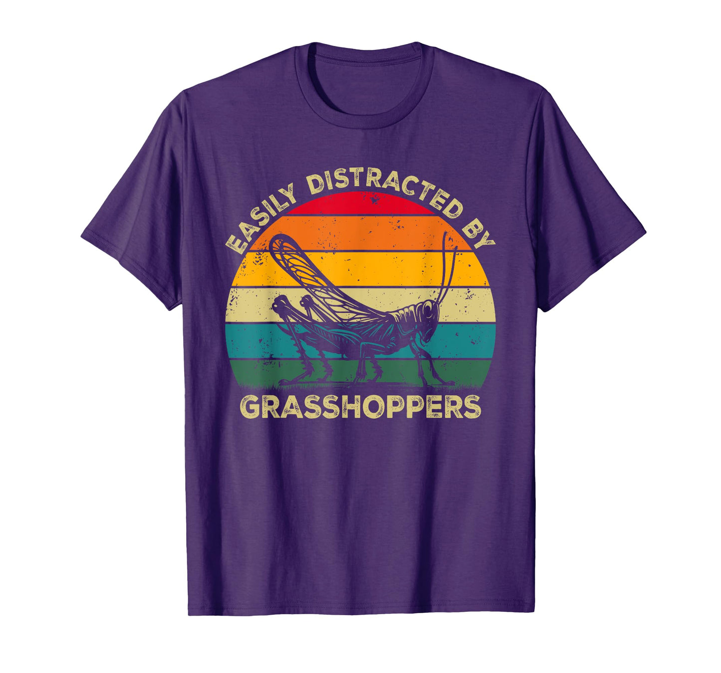 Easily Distracted By Grasshoppers, Cute Grasshopper Lovers T-Shirt