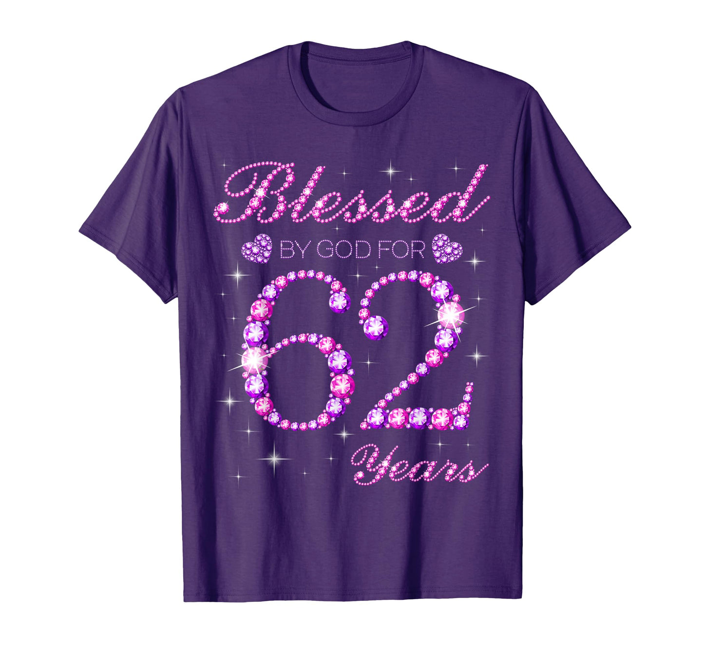 Blessed by God for 62 Years Old 62nd Birthday Party T-Shirt