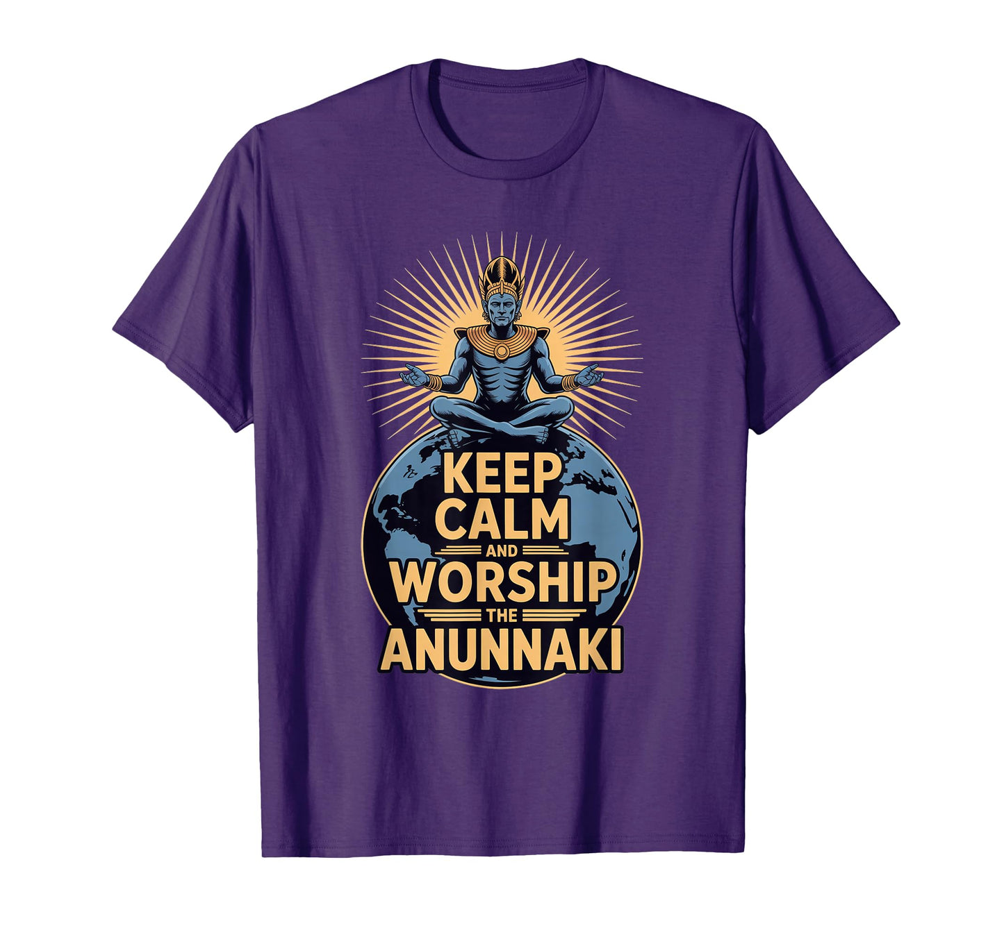 Worship The Anunnaki Calmly Enki Sumerian Ancient Gods T-Shirt