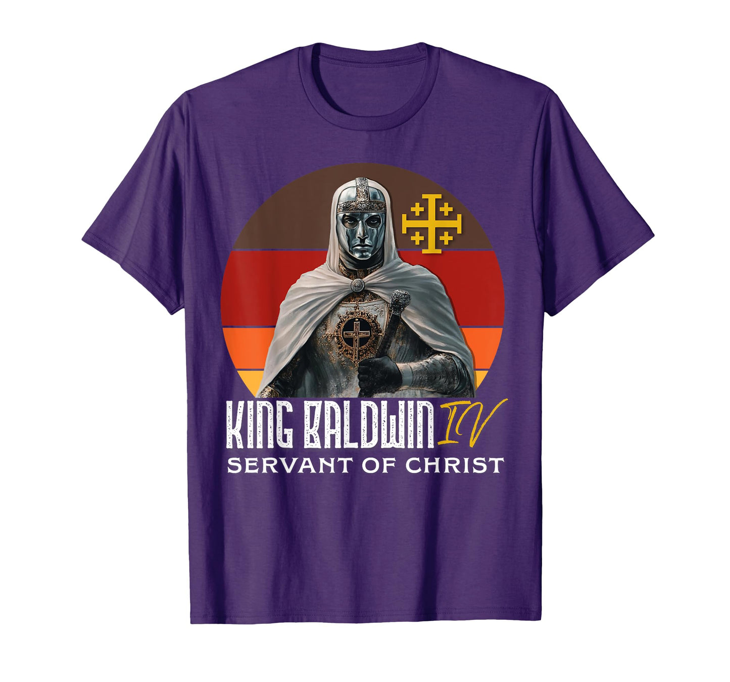 King Baldwin IV Jerusalem Cross Catholic T-Shirt